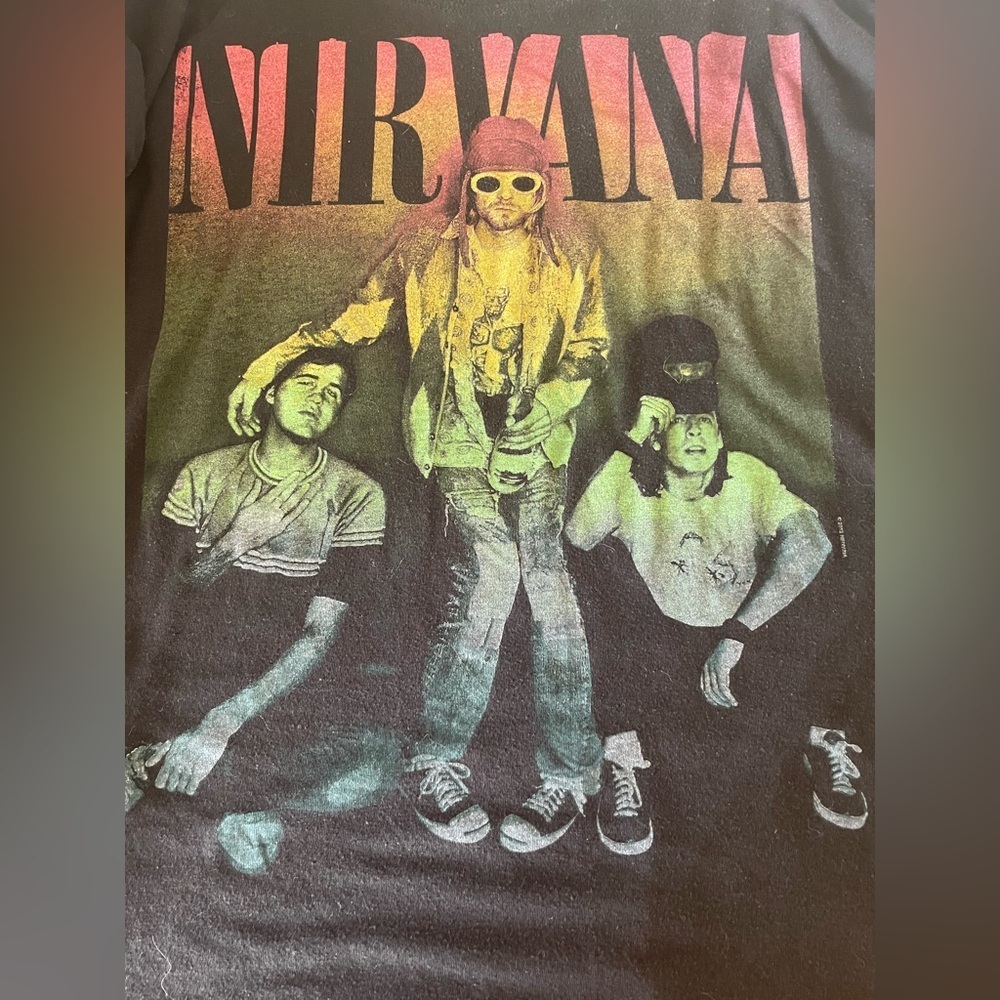 Forever 21 Nirvana Band Tee, Size M, Black - Picture 6 of 7